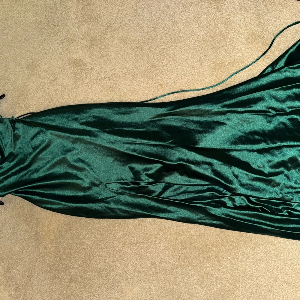 Alamour The Label Green Slit Maxi Dress - Picture 12 of 13